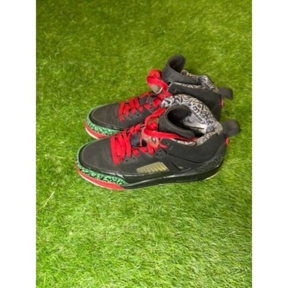 Nike Air Jordan Spizike Black/Red/Green Sneakers Size 6.5 Pre-Owned No Box - Picture 2 of 5